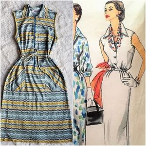 Vintage 1950s Slim Dress